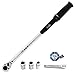 Produktbild S&R Drehmomentschlüssel SET: 1/2" 560 mm 40-210 Nm mit 1/2" Verlängerung 125 mm und 3 Stecknüssen 17mm, 19mm, 21mm ; Drehmoment-Schlüssel Bruchfest, mattiert, PROFI QUALITÄT