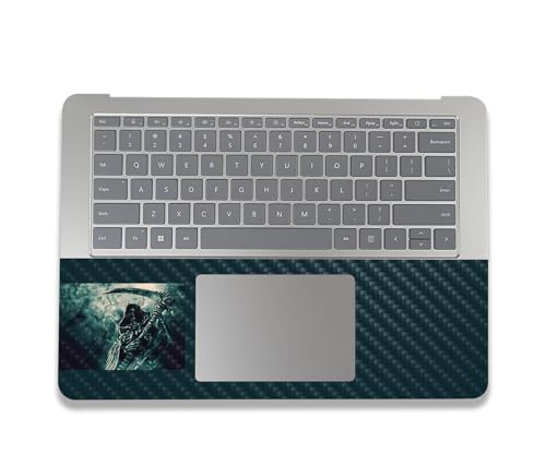Image of MightySkins Carbon Fiber Skin Compatible with Microsoft Surface Laptop Studio 2 (2023) Full Wrap Kit - Symbol of Death | Protective, Durable Textured Carbon Fiber Finish | Made in The USA