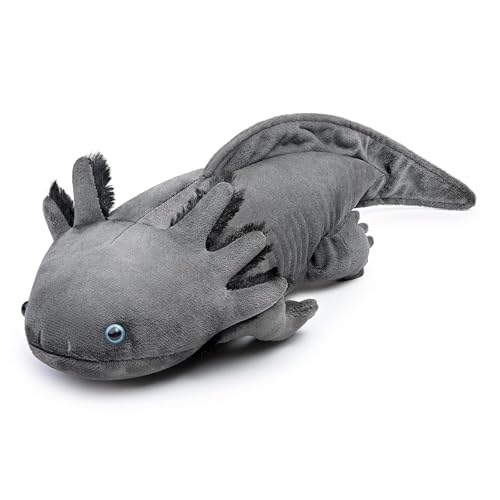 RLOMUTE Axolotl Peluche Doux – Oreiller Axolotl Mignon Ambystoma Jouet Animal Réaliste-51cm/20, Jouet en Peluche Ambystoma Unique Modèle Poupée Cadeau pour Enfants (Gris)