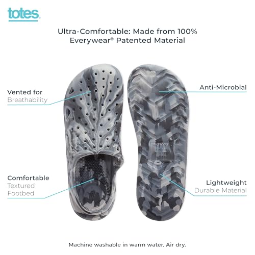 Image of Totes Kids' Everywear Lightweight Waterproof Contoured Splash and Play Clog Sandals with Strap