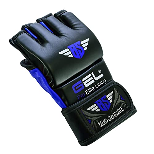 Mma Gloves, Ufc Kickboxing Gloves, Mma Sparring Gloves, Mma Training Equipment, Fighting Gloves For Mixed Martial-Arts, Mma Training Gloves Adults Men & Women By Besmart (Blue, Small) #TOP6
