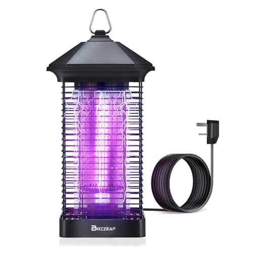 Buzzeap LED Bug Zpper,Durable Electric Fly Killer, Insect Killer, High Pressure Insect Killer, Long Service Life，Suitable for Home, Kitchen, Backyard, Camping