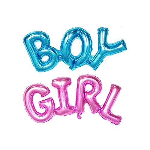 Image of Rozi Decoration Boy & Girl Letter Foil Balloon - Birthday Celebration Party Decor Balloons | 27 inch (Blue -Pink)