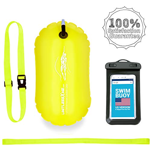 LimitlessXme Swim Buoy - Safety for Swimmers, Open Water and Triathlon. Pull Buoy