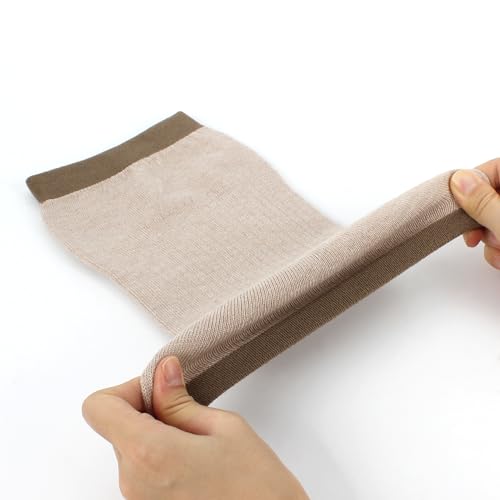 Image of Cashmere Wool Knee Brace Pads Unisex Winter Warm Thermal Knee Warmers Sleeve Soft Leg Warmers (Light Camel)