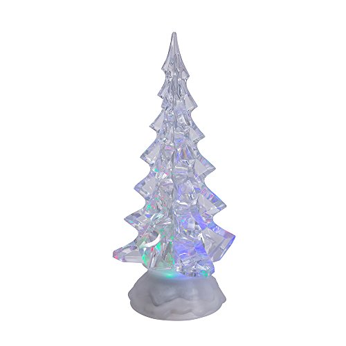 Kurt Adler Battery Operated Acrylic Lighted Christmas Tree, 10-Inch