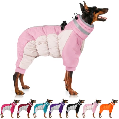Image of MIGOHI Full Body Dog Coat,Warm Coats for Medium Dogs, XL, Pink