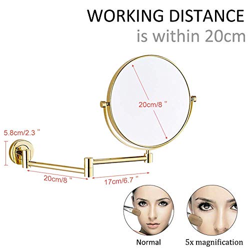 Miroir cosmétique de rasage réglable JCAKES 10X pour voir net sans lunettes