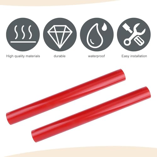 Image of 2 PCS Car Decorative Strips, 11.22x1.18In Car Grille Inserts, Middle Grille Water Tank Pipe Bracket Cover, Compatible with 34567 Series X12345 (Red)