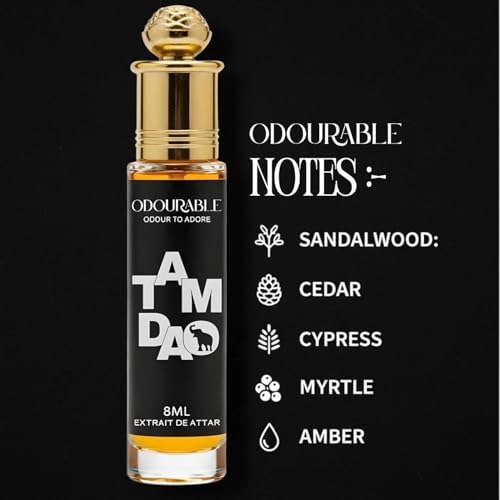 Image of SRK Edition Attar Combo | Tam Dao & Dun Icon | 100% Pure Long Lasting Ittar for Men & Women | Sandalwood Fresh Woody Fragrance | SRK Perfume Oil 8ml x 2 | Ideal Gift