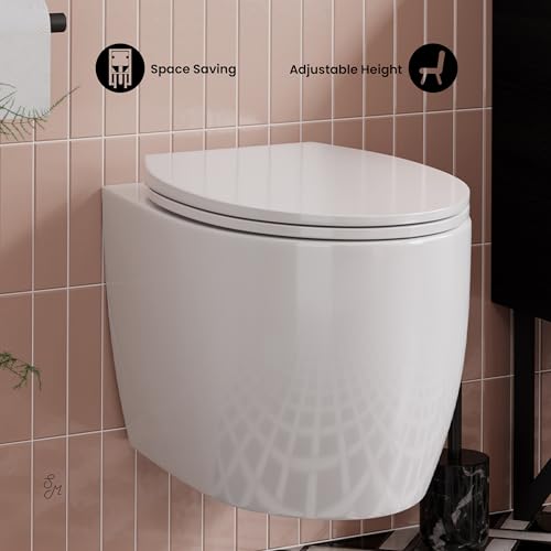 Swiss Madison SM-WT490 Classe Wall-Hung Elongated Toilet Bowl, Glossy White - Image 6