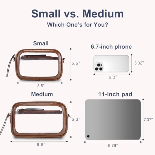 Image of Wuflyover Clear Bag for Stadium Events, Clear Crossbody Purse for Women