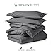 Bare Home Comforter Set - Queen Size - Ultra-Soft - Goose Down Alternative - Premium 1800 Series - All Season Warmth (Queen, Grey)