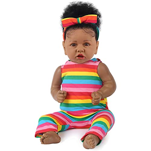 CAMANDY Reborn Puppe 22 Zoll 55 cm Realistisch Weich Silikon Vinyl Handgemachte Babys Reborn Baby Puppen Das beste… – Bild 3