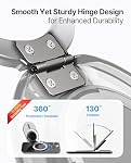 Sinjimoru for MagSafe Phone Grip, 2024 New Adjustable Stand with 3000G Soft Silicone Magnetic Grip Fits for iPhone Series, M-Tap Tok Stand Clear Black