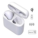 Wireless Charging Case Replacement Only Compatible with Air Pods (Charger Case Only, Air Pods not Included, No Bluetooth Pairing), Earbuds Protective Cover with Built-in Battery Charge 5 Times (White)