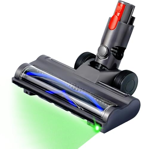 Image of Brush Head Motorhead Attachments for Dyson V7 V8 V10 V11 V15 Cordless Vacuum Cleaners, Hardwood Floor Roller Replacement Accessories Parts with Dust Detect Green Light