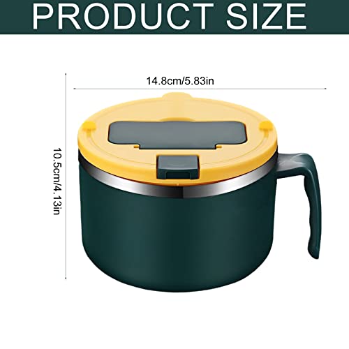 YOYIAG Ciotola ramen in acciaio inox con coperchio...