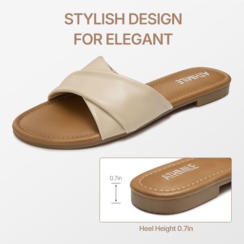 Image of ATHMILE Sandals for Women 2026 Dressy Summer Flat