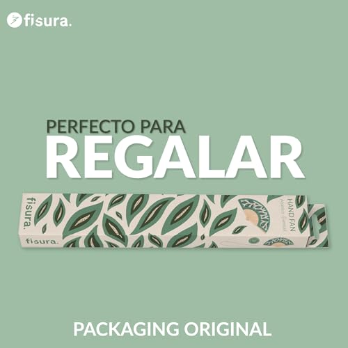 Miniatura 7 de Fisura Abanico Original Con Estampado De Hojas. Abanico De Madera Moderno Y Colorido. Ventilador De Mano Verde. Colgador Incluido. Idea De Regalo Divertido. 42,5 X 23 Cm