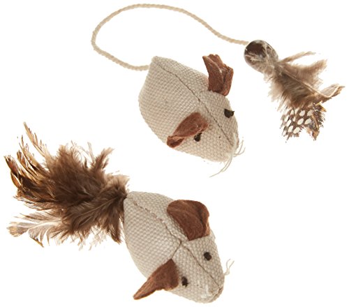 Kerbl Nature Jouet Souris avec Ressort pour Chat 4,5 cm