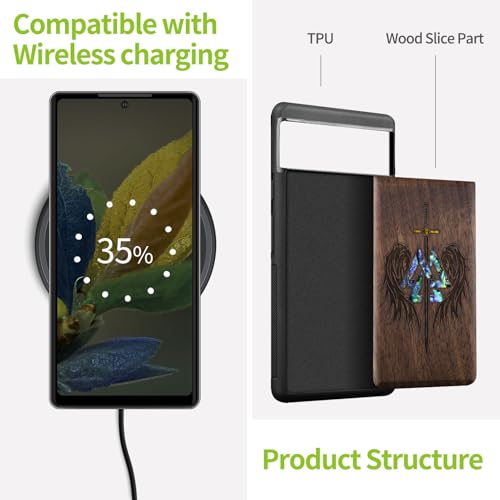 Coque Pixel 8a protection bois et nacre compatible Google Pixel 8a - 5