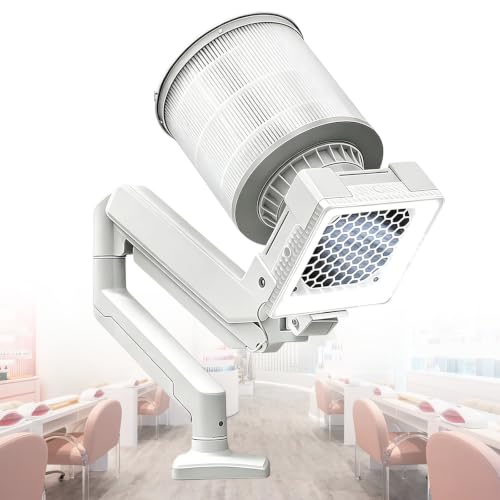 Profesjonalny Odkurzacz Do Paznokci, Odpylacz Do Paznokci Odkurzacz Do Manicure Do Salonu Zdobienia Paznokci Odsysacz Kurzu Mocny Wentylator Z Reflektorem Led