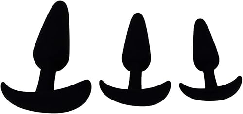 Miniatura 2 de Anal Trainer Anal Plug 3PCS Silicona Adultos Juguetes Sexuales, Eastern Delights Kit de Juguetes Sexuales Anales para Parejas Principiantes, Negro