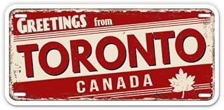 Squiddy Greetings from Toronto Canada - Vinyl Sticker Decal for Phone, Laptop, Water Bottle (4" Wide)