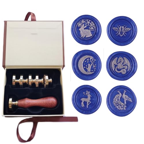 Kit de tampons de cire alphabet initial et dragon pour invitations de mariage