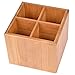 Produktbild GRÄWE Bambus-Aufbewahrungsbox, Besteckhalter aus Holz mit Unterteiler, Vierfache Unterteilung, 12 × 12 x 10 cm
