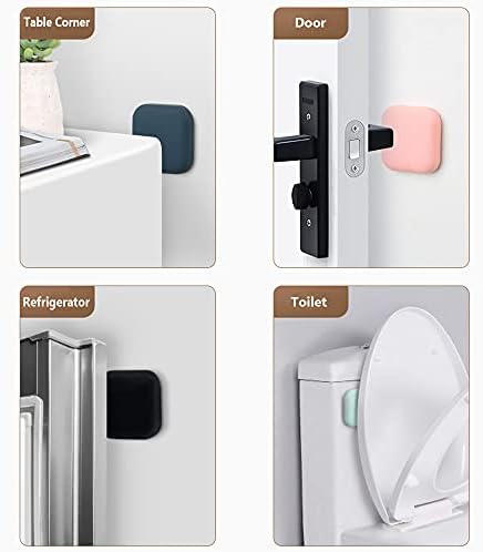 Self-Adhesive Door Stopper Mute Anti-Crash Pad Square Grey Guard