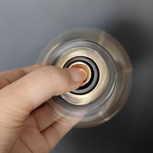 T-Conceal EDC Fidget Sliders Open Armor Kreisel Fidget Spielzeug Stress Relief für Erwachsene magnetische Metall (Goldgrau)