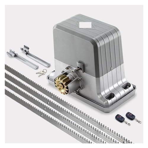 CFWWSAQ Motor Puerta Corredera Operador automático de Puerta corredera de 1800KGS de Motor AC220V/110V como Motor de Puerta de Cierre de Puerta (Sensor, botón, lámpara, Opcional)(Kit 13)