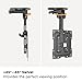 Mount Plus CM322 Flip Down TV and Monitor Roof Ceiling Mount | Fits Flat Screen 19 to 40 Inch | VESA Compatible 100x100, 200x200 | Height Adjustable | Pitched Roof