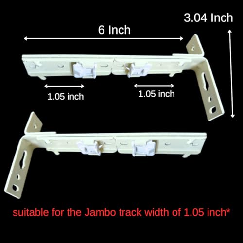 Image of Jangirh Basics L Patti / Bracket for Holding Track Curtain Channel Ceiling Bracket 2 pcs (Double Track Bracket Wall, 2.8 Cm)