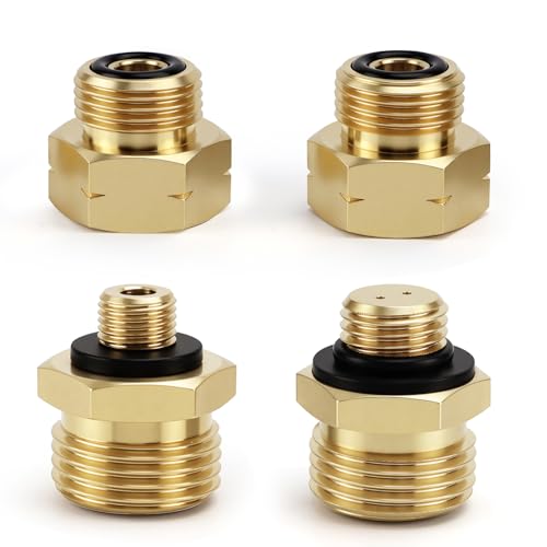 Gasflaschen Adapter Set Europa 4-Tlg. Europa Gasflaschen Adapter-Set Gas Adapter Gasanschluss Adapter Gasschlauch Adapter Adapter Gasflasche für Druckregler-Ausgang an ausländische Gasflaschen