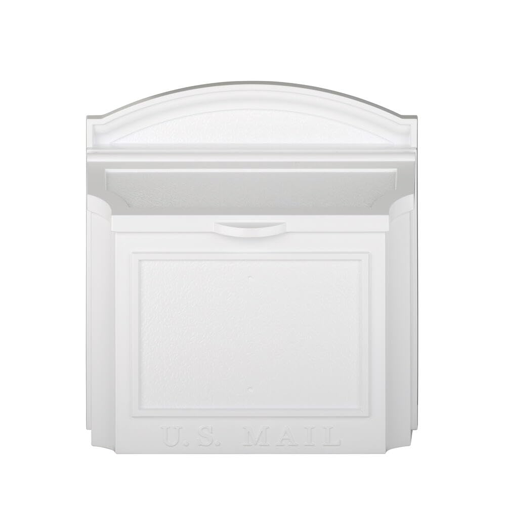 Whitehall Wall-Mounted Mailbox, Large Aluminum Wall Mailbox for Outside with Lock