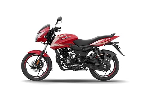 Image of Bajaj Pulsar 125 Neon Disc Bike Racing Red Tan Beige Booking for Ex-Showroom Price