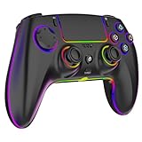 GlowPlayX Bluetooth Wireless Controller für PS5/Pro/PC/MAC/iOS/Android 10+/Steam Deck, Gamepad mit...