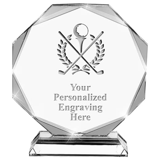Custom Golf Crystal Tournament Award