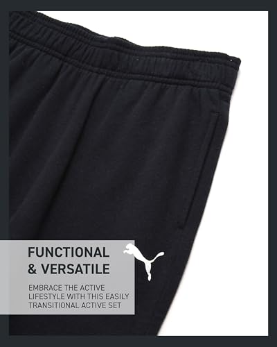 PUMA Boys Sweatpants Set - 3 Piece Fleece Pullover Hoodie Boys TShirt and Jogger Pants Youth Kids Activewear Set (8-16)4