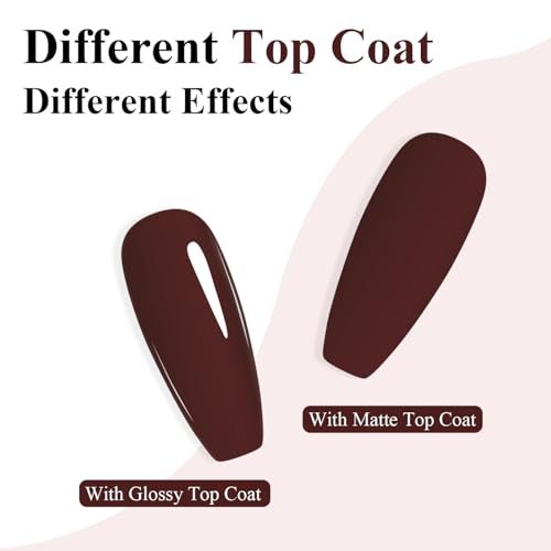 Esmalte de uñas en gel marrón oscuro 10ML miniatura 4