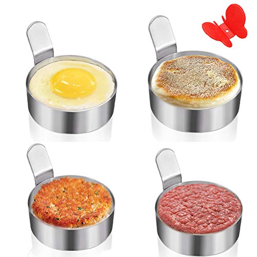 Egg Ring Yubng Stainless Steel Metal Egg Rings 4 Pack 3 Inch Omelet