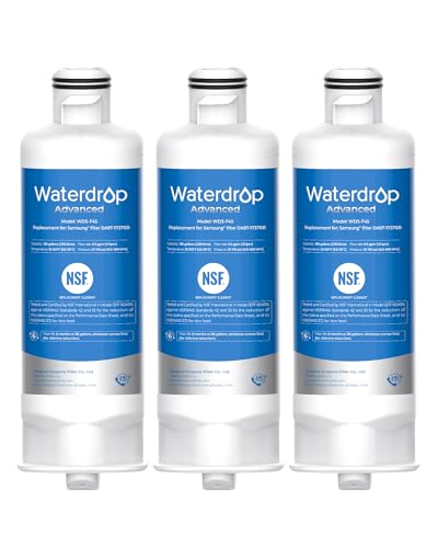 Image of Waterdrop WDS-F45 Replacement for Samsung DA97-17376B, HAF-QIN /EXP, DA97-08006C, RF28R7351SG, RF23M8570SR, NSF 53&42 Certified Refrigerator Water Filter, 3 Pack (Packaging May Vary)