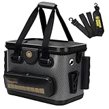 FYY タックルバック タックルボックス 40L EVA素材 多機能 釣り具 釣り用ケース 防水 大容量 釣りバケツ 収納コンテナ ロッドホルダー付き プライヤーホルダー付き 滑り止め底 アウトドア 釣り用バケツ・バッカン（40L）