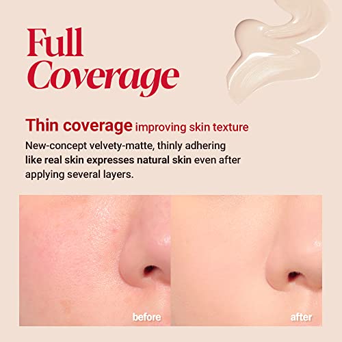 Espoir Pro Tailor Foundation Be Velvet Spf22 Pa++ (1.01 Fl Oz ) | Powerful Lastingness, Providing 48-Hour Cover | Easy Blending, Thin Coverage Improving Skin Texture | Comfortable Velvety Formula Without Any Dry Feeling | Korean Makeup (#6 Buff) #TOP2