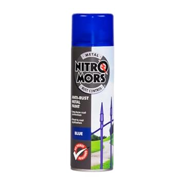 Nitromors Smooth Metal Spray Paint Blue 500 ml, UV & Rust Resistant, No Primer Needed, Ideal for Garden Furniture & Metal Doors
