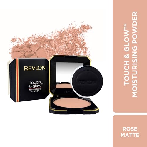 Image of REVLON Touch And Glow Moisturising Compact For Women, All Skin Powder - Rose Matte (12g)