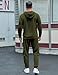 Babioboa Men's Sweatsuit Workout Set Casual Hoodie Top & Cargo Sweatpant Set 2 Piece Fashion Sportswear(Army Green,XXL)